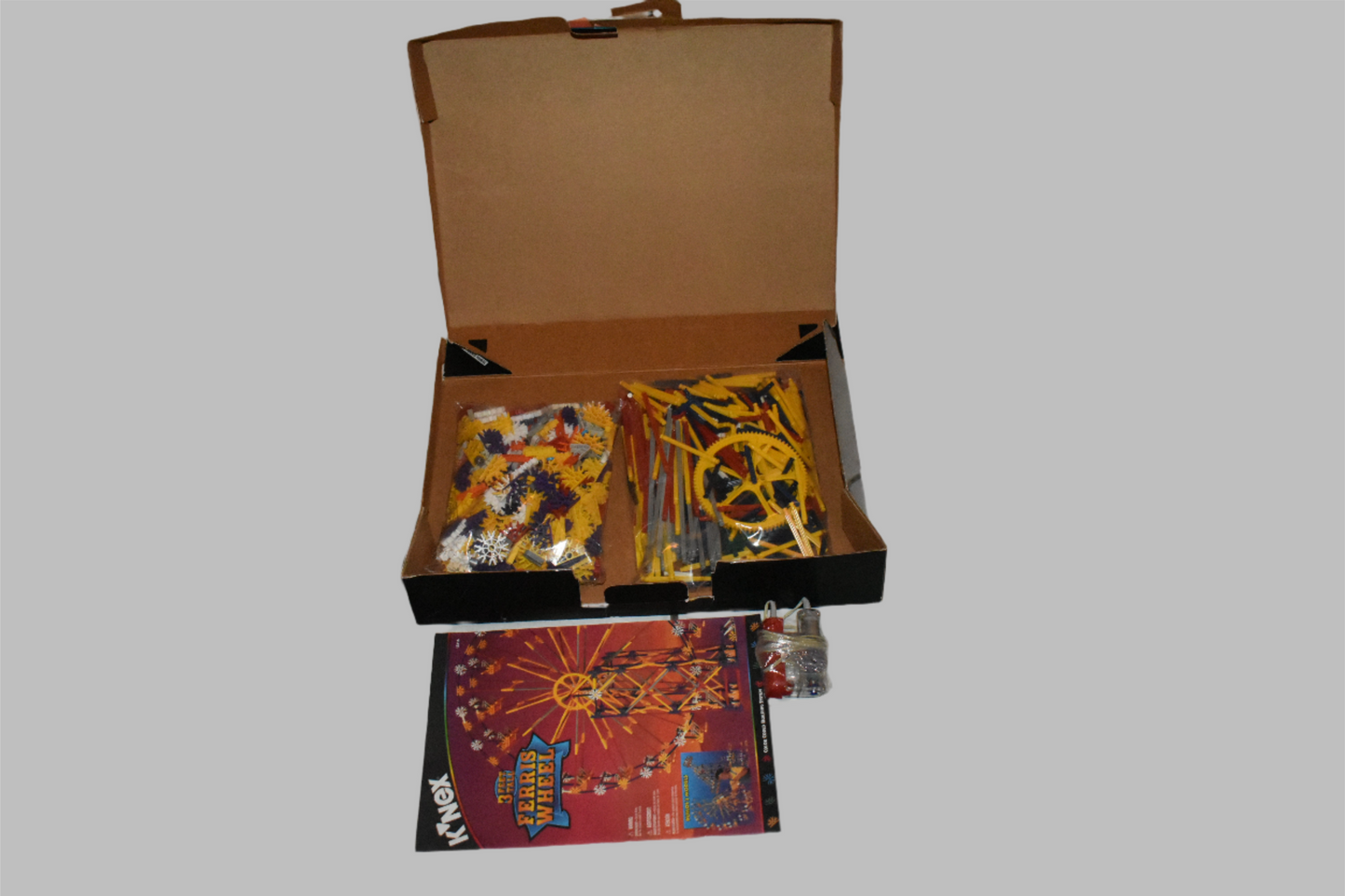 K'NEX Sealed 3 FT Ferris Wheel Open Box Model Number 15116 Vintage 1999 Motor Knex