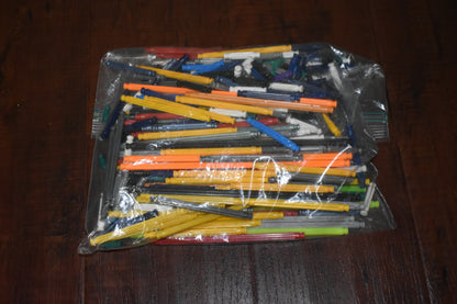 300 K'NEX Rods Mixed Bulk Lot Knex