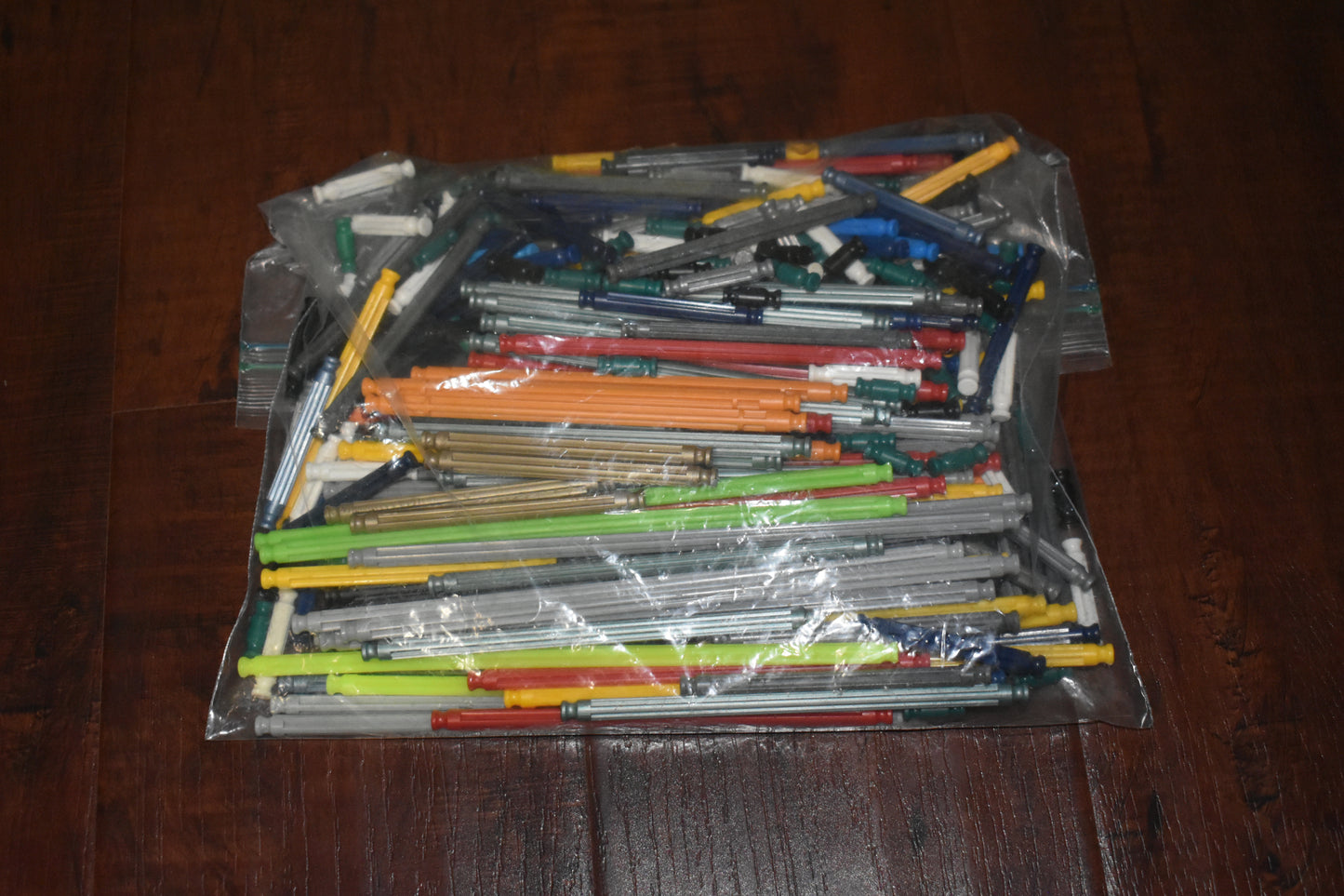 300 K'NEX Rods Mixed Bulk Lot Knex