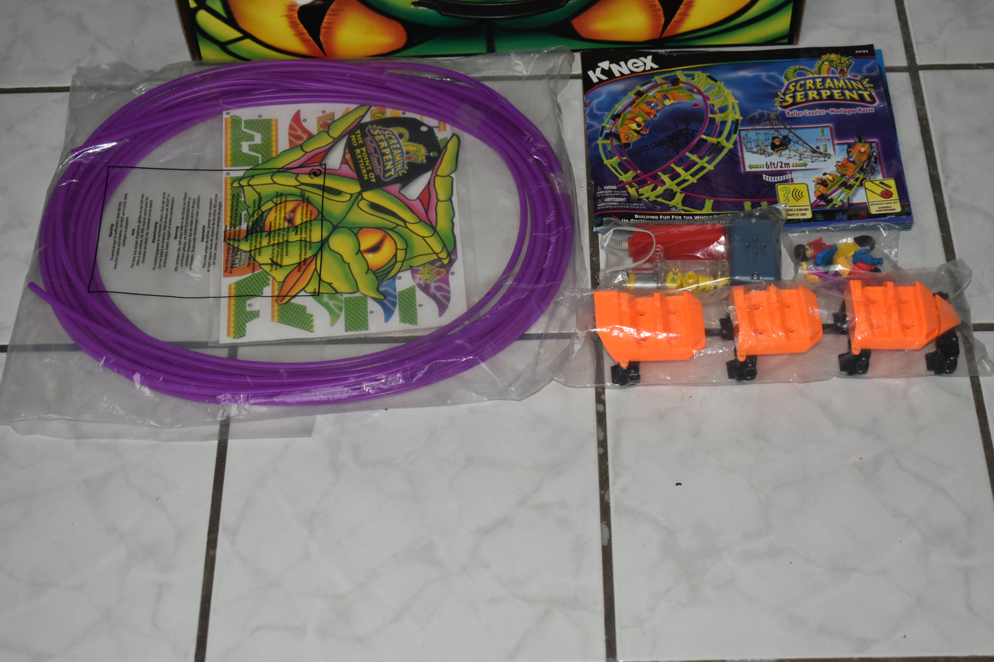 K'NEX Sealed Screamin Serpent Coaster Open Box Number 63153 2001 Complete Knex