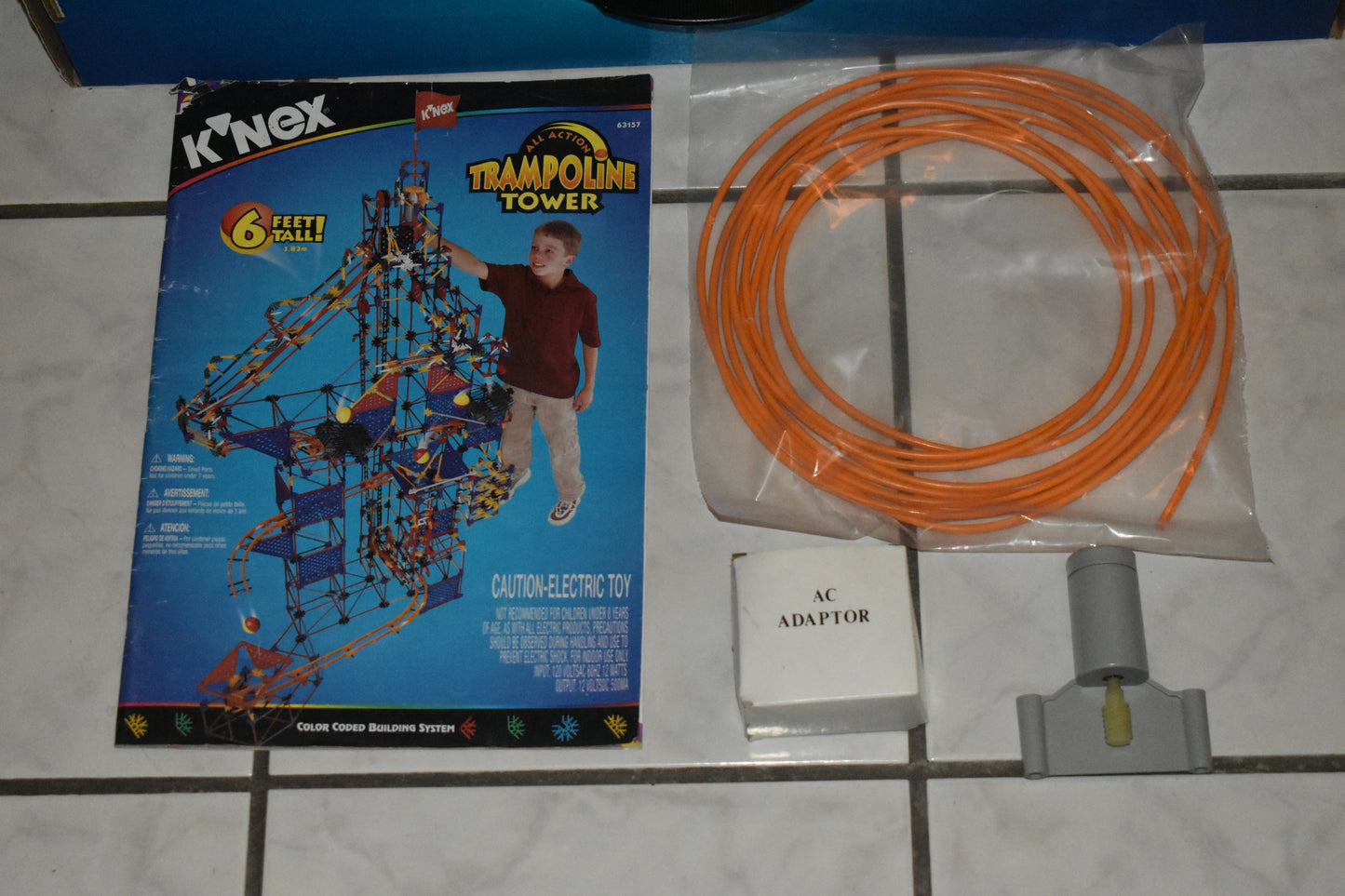 K'NEX Sealed Trampoline Tower Open Box Model Number 63517 Vintage 1999 Complete Set Knex