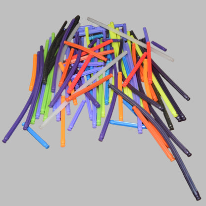 1Knex (100) Random Flexible Rod Assortment Pack - Standard K'nex Flexi Parts Lot