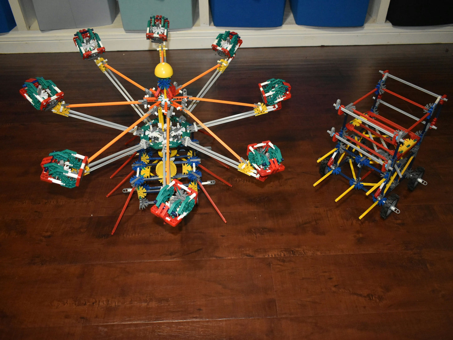 K'nex Octopus Fair / Carnival Ride 1,000 Pieces W/ Disassembly W/ Knex Motor